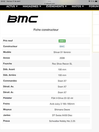 Bicicleta Eléctrica BMC Doble Suspensión 26
