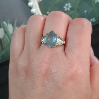 Anillo de Aguamarina natural