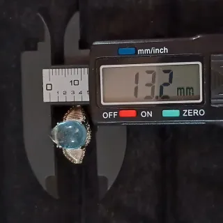 Anillo de Aguamarina natural