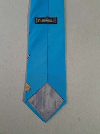 Cravatta seta vintage anni 80 stampa cartoon