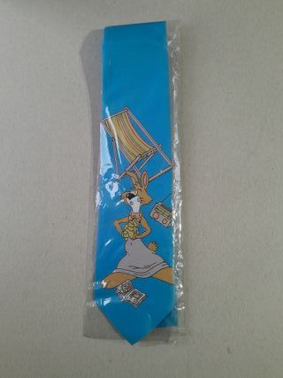 Cravatta seta vintage anni 80 stampa cartoon