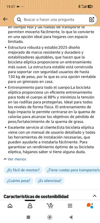 Elíptica Neezee Gaox4-sl-bt-es Bluetooth