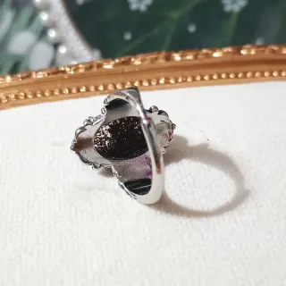 Anillo de cuarzo fantasma natural