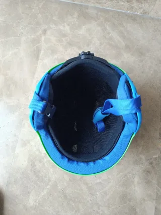 Casco de Nieve Infantil Verde y Azul