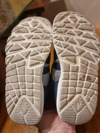 Zapatillas Skechers niño azul y gris