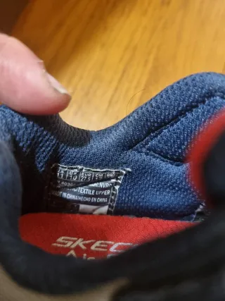 Zapatillas Skechers niño azul y gris