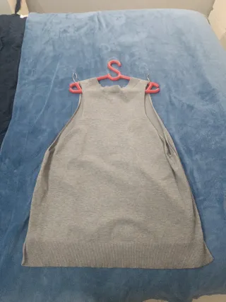 Chaleco de punto gris talla única