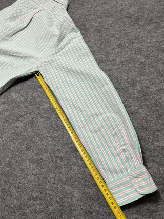 Camisa Polo Ralph Lauren Rayas Verde/Rosa Talla L