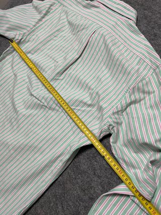 Camisa Polo Ralph Lauren Rayas Verde/Rosa Talla L