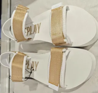 Sandalias Replay Blancas y Doradas Talla 40