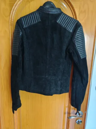 Chaqueta Mango Piel Negra