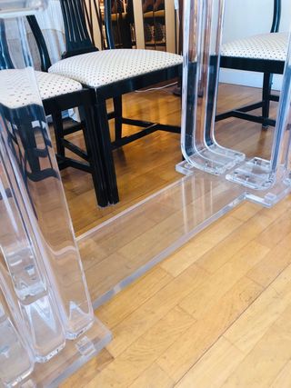 Mesa de cristal y 6 sillas vintage