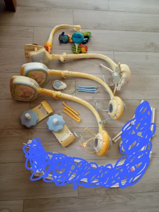 Lote 4 estructuras para móviles para cuna de bebé