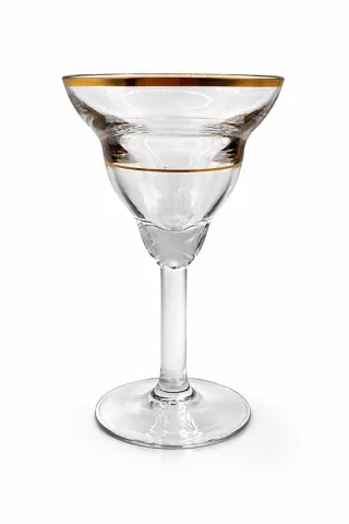 Pareja Copas Licor Cristal y Oro. (Francia) S. XIX