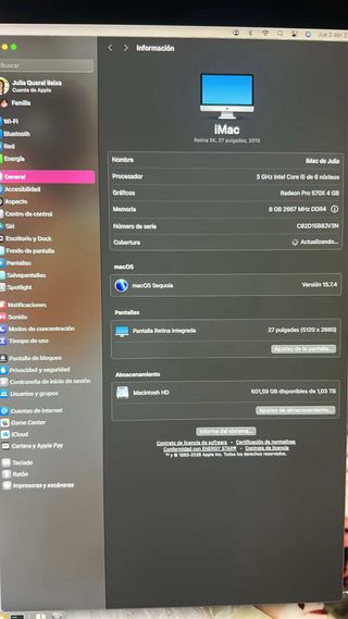 iMac 2019 5K 27 pulgadas