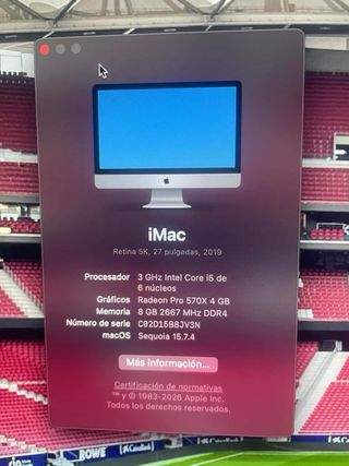 iMac 2019 5K 27 pulgadas