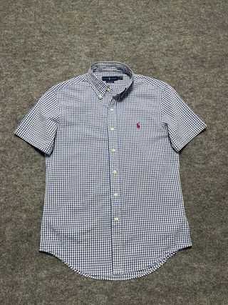 Camisa Polo Ralph Lauren cuadros azul/blanco