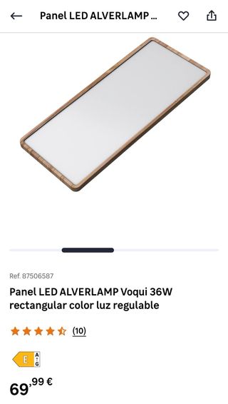 Panel LED Rectangular con Mando - cocina - leroy