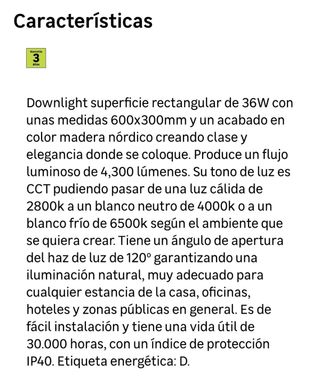 Panel LED Rectangular con Mando - cocina - leroy