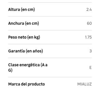 Panel LED Rectangular con Mando - cocina - leroy