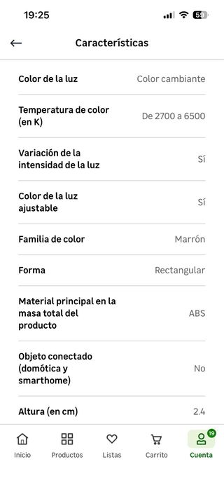 Panel LED Rectangular con Mando - cocina - leroy