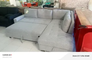 Sofá Cama Chaise Longue Gris