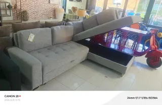 Sofá Cama Chaise Longue Gris