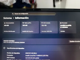 Portátil ASUS TUF Gaming F16 i7