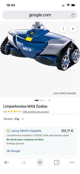 Robot Limpiafondos Zodiac MX8 Piscina