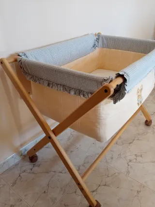 Minicuna bebé madera