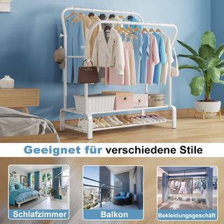 Perchero Zapatero Doble Barra Blanco