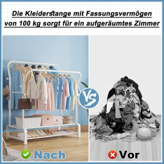 Perchero Zapatero Doble Barra Blanco