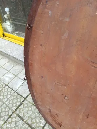 Espejo Ovalado Madera y Cristal