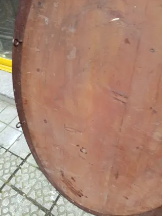 Espejo Ovalado Madera y Cristal
