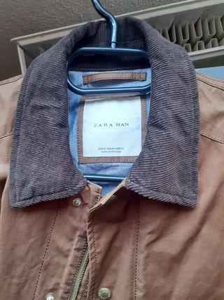 Abrigo Barbour Zara Talla M Marrón