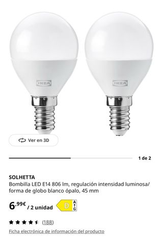 Lámpara Blanca Forsa IKEA (POCO USO)
