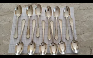 Set 12 Cucchiaini da caffè in Argento 800