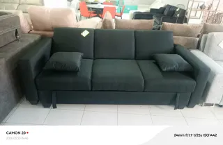 Sofá Cama Keila Negro/Gris