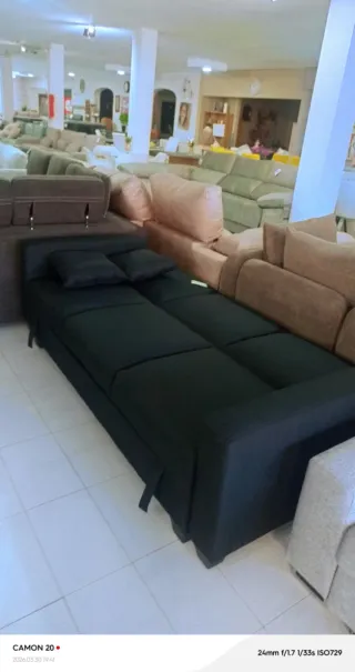 Sofá Cama Keila Negro/Gris