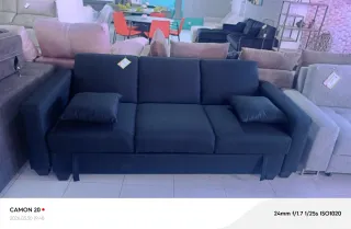 Sofá Cama Keila Negro/Gris