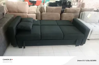 Sofá Cama Keila Negro/Gris