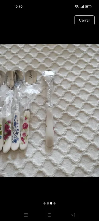 6 cucchiaini da caffè/dessert in acciaio inossidabile nuovi