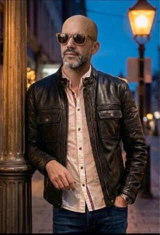 Chaqueta de Piel Pepe Jeans Negra Talla L