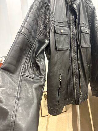 Chaqueta de Piel Pepe Jeans Negra Talla L