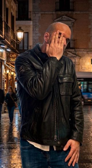 Chaqueta de Piel Pepe Jeans Negra Talla L