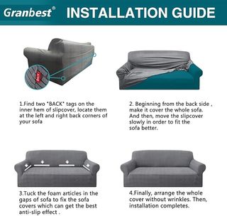 Fodera per divano grigia elastica nuova