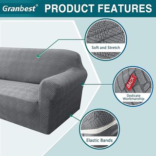 Fodera per divano grigia elastica nuova