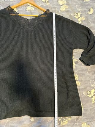 Maglione donna pizzo nero taglia unica