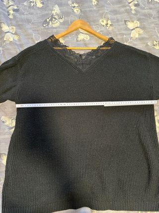 Maglione donna pizzo nero taglia unica