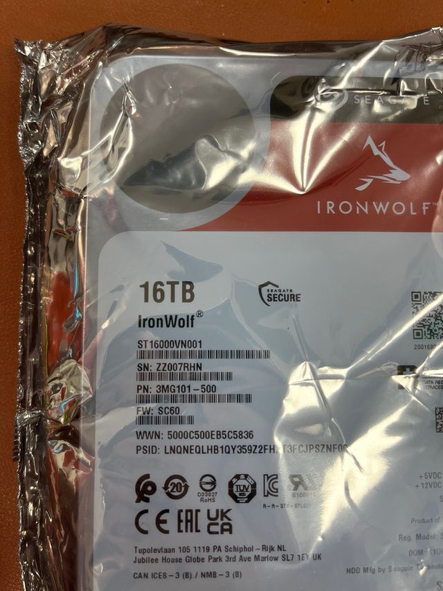 Seagate IronWolf Pro 3.5" NAS 16TB SATA#007RHN